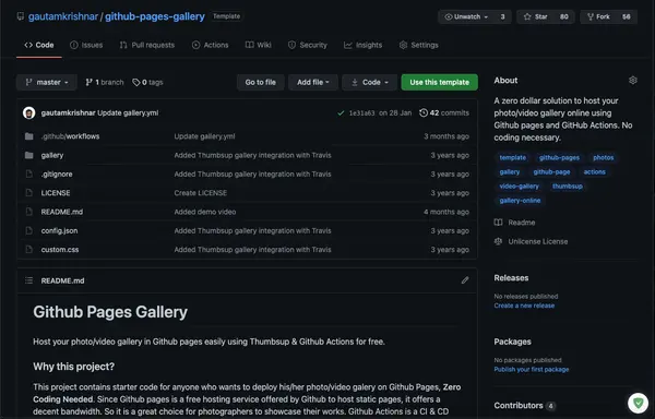 Github Pages Gallery